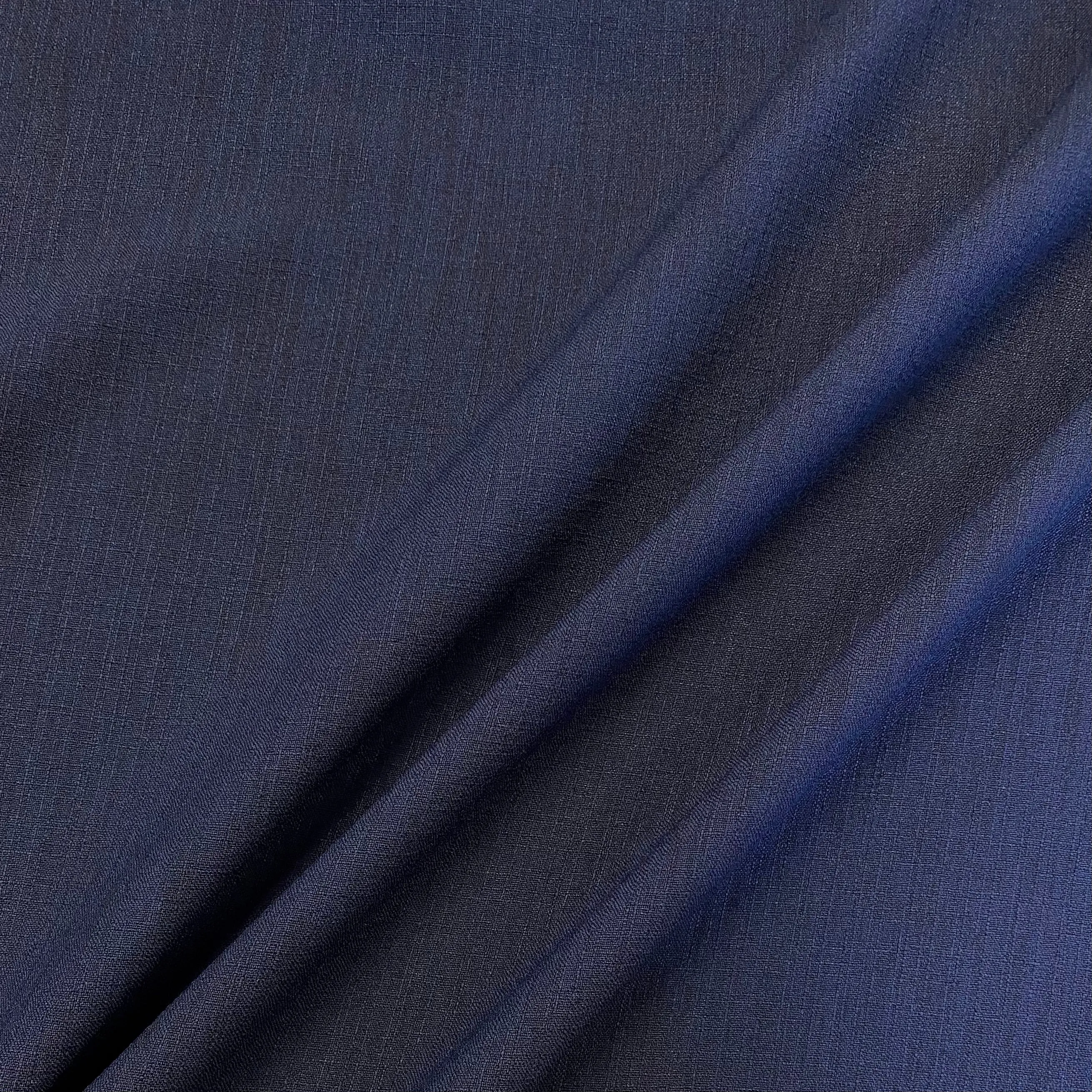 Textured Linen Look - Navy