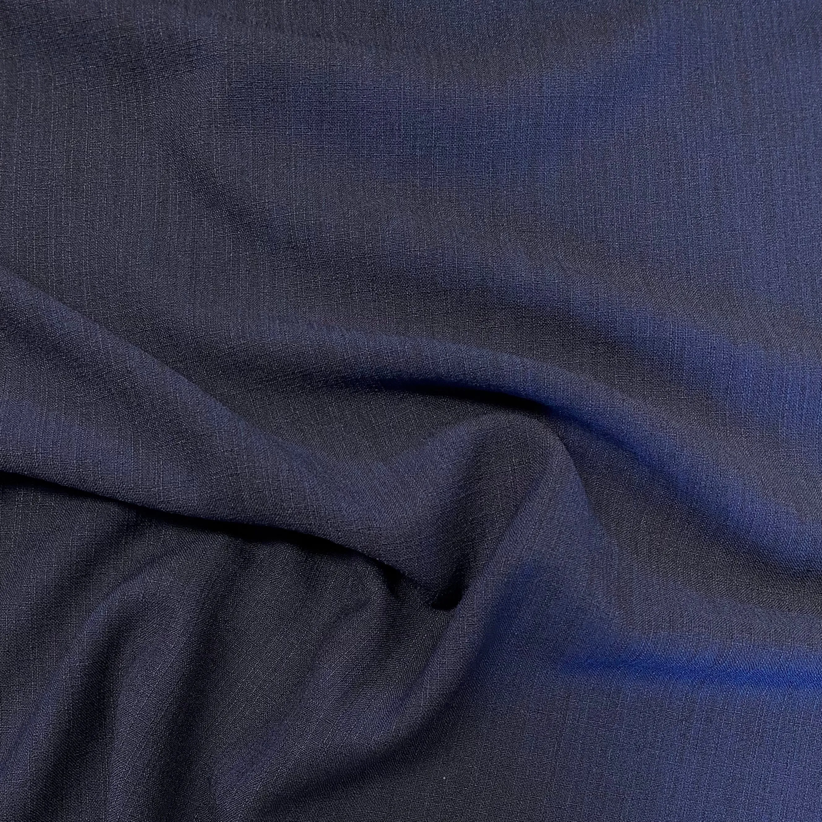 Textured Linen Look - Navy