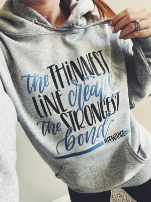 The Thinnest Line Creates The Strongest Bond © Unisex Crewneck Hoodie (Athletic Gray)