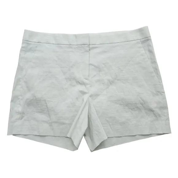 Theory New NWT Lynie R Mint Green Linen Blend Stretch Shorts 12