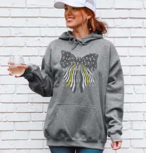 Thin Gold Line Coquette Bow © Unisex Crewneck Hoodie // FINAL SALE