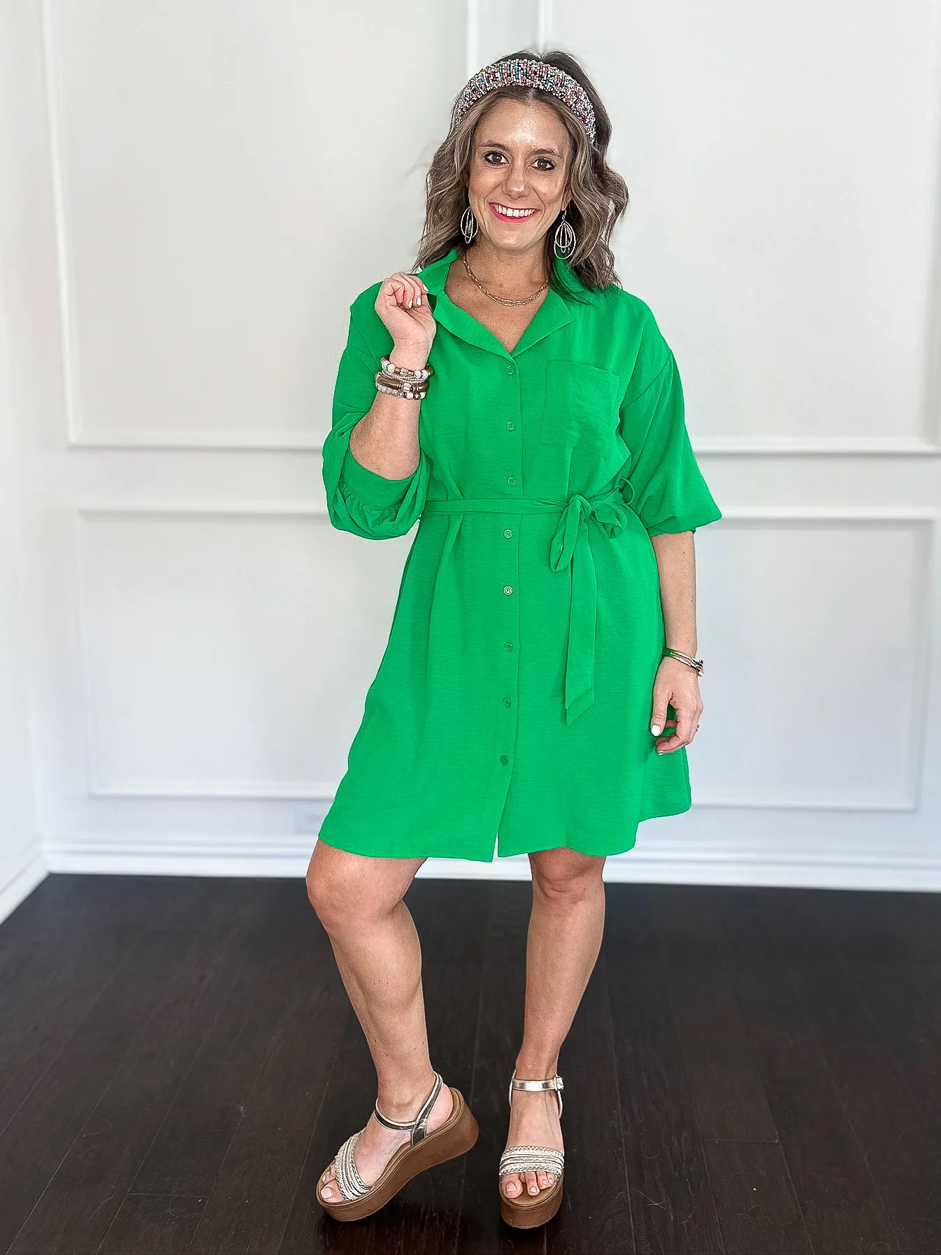 Tied Perfection Shirt Dress
