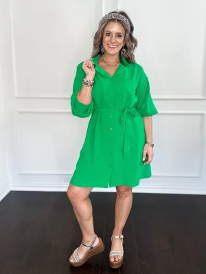 Tied Perfection Shirt Dress