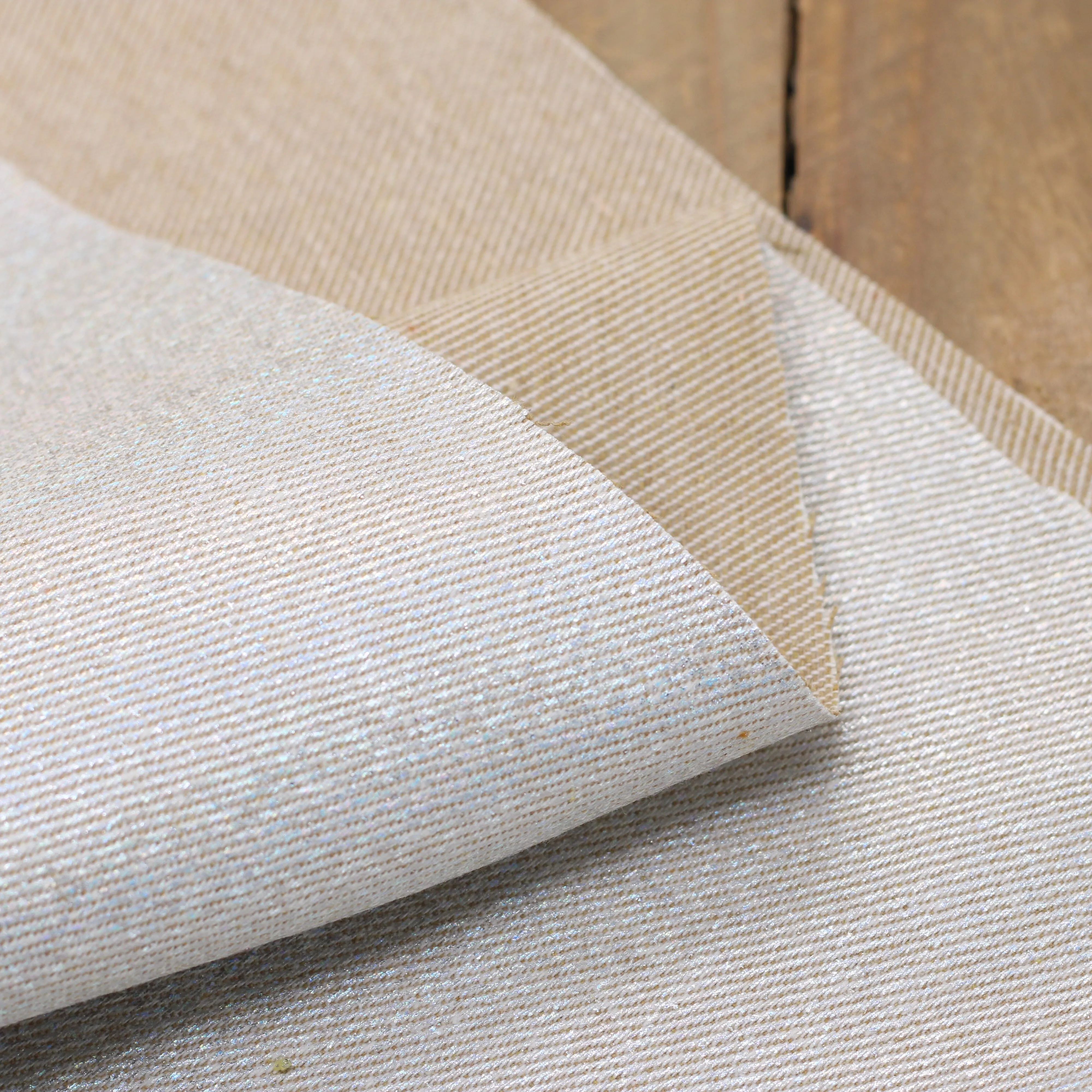 Tissu Jean - Naturel irisé Or clair (Vendu x10cm)