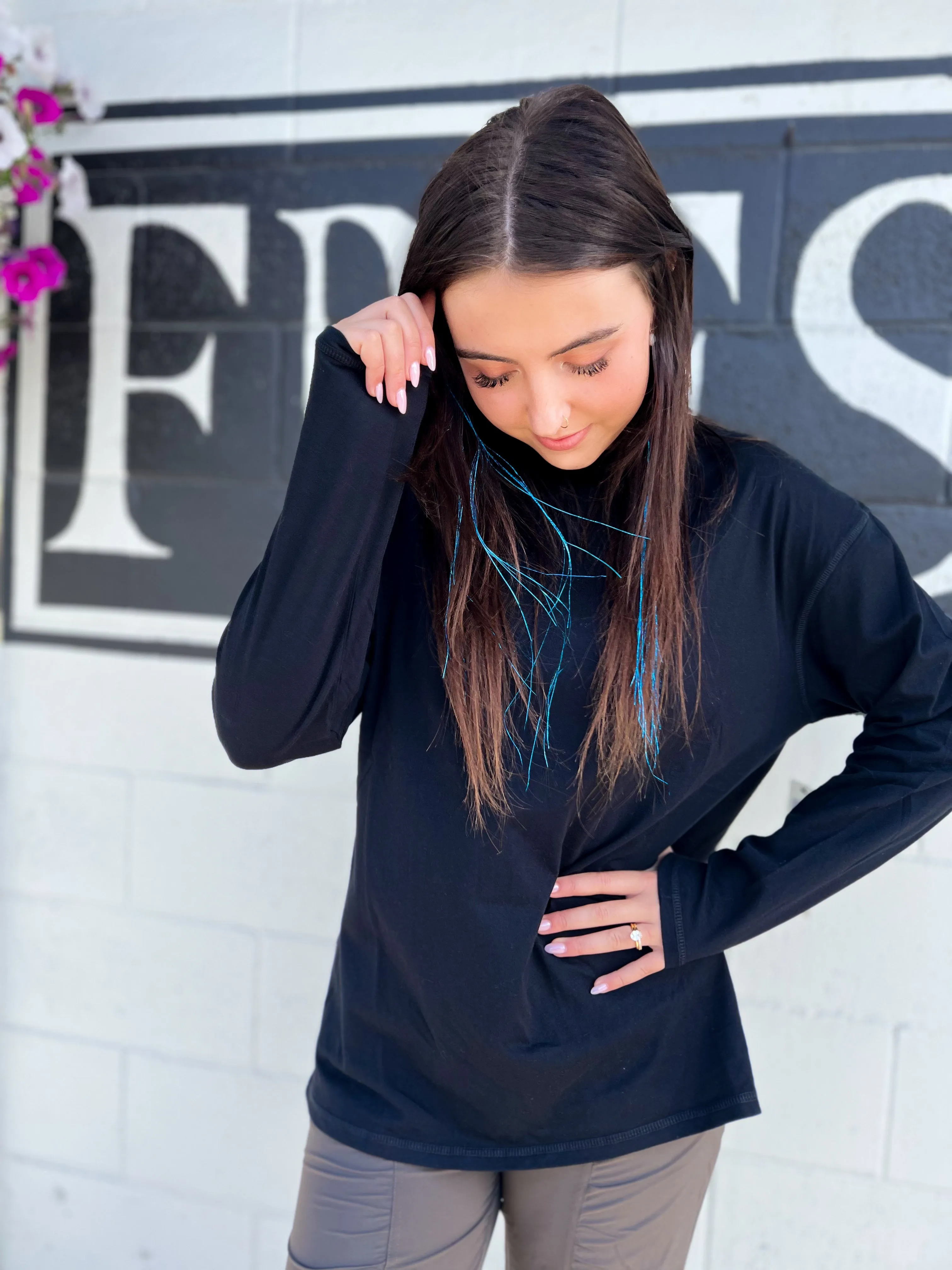 Travis Boyfriend Organic Cotton LS Tee- BLK