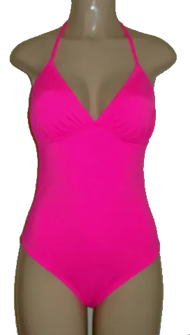 Triangle halter top one piece swimsuit