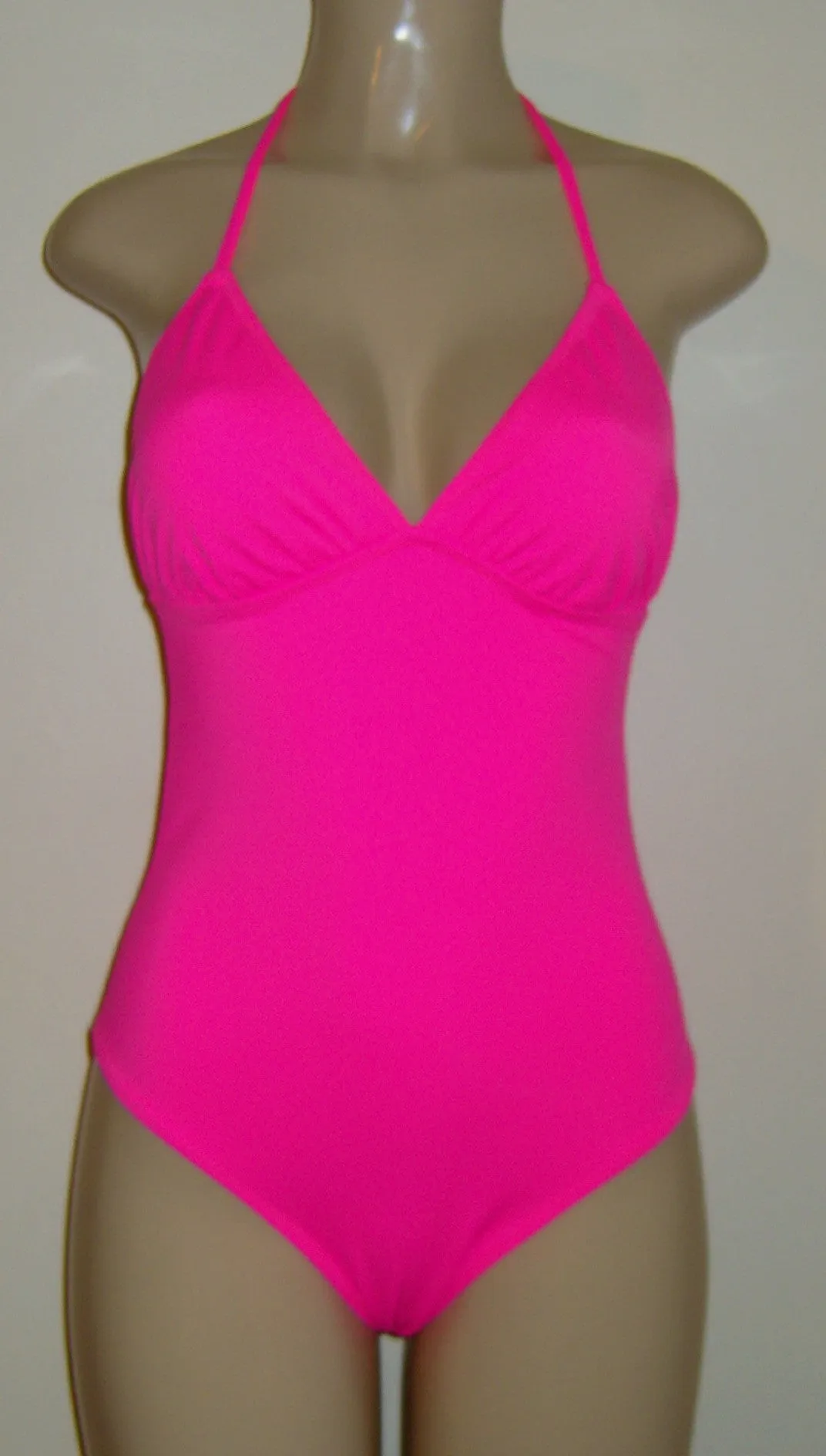Triangle halter top one piece swimsuit