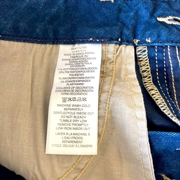 True Religion, Women's Dark Blue Jennie Mid Rise Raw Hem Jean Shorts Sz 29