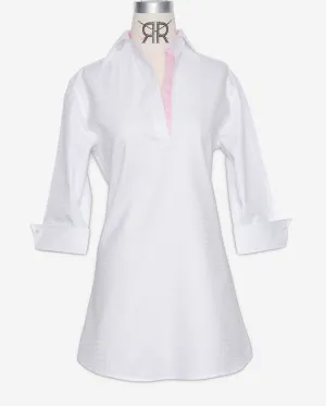 Tunic - White on White Check