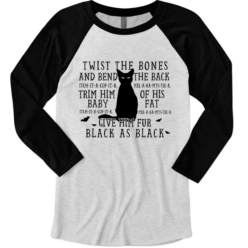Twist The Bones / Black as Black Unisex Baseball Raglan