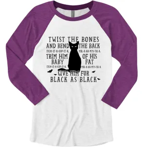 Twist The Bones / Black as Black Unisex Baseball Raglan