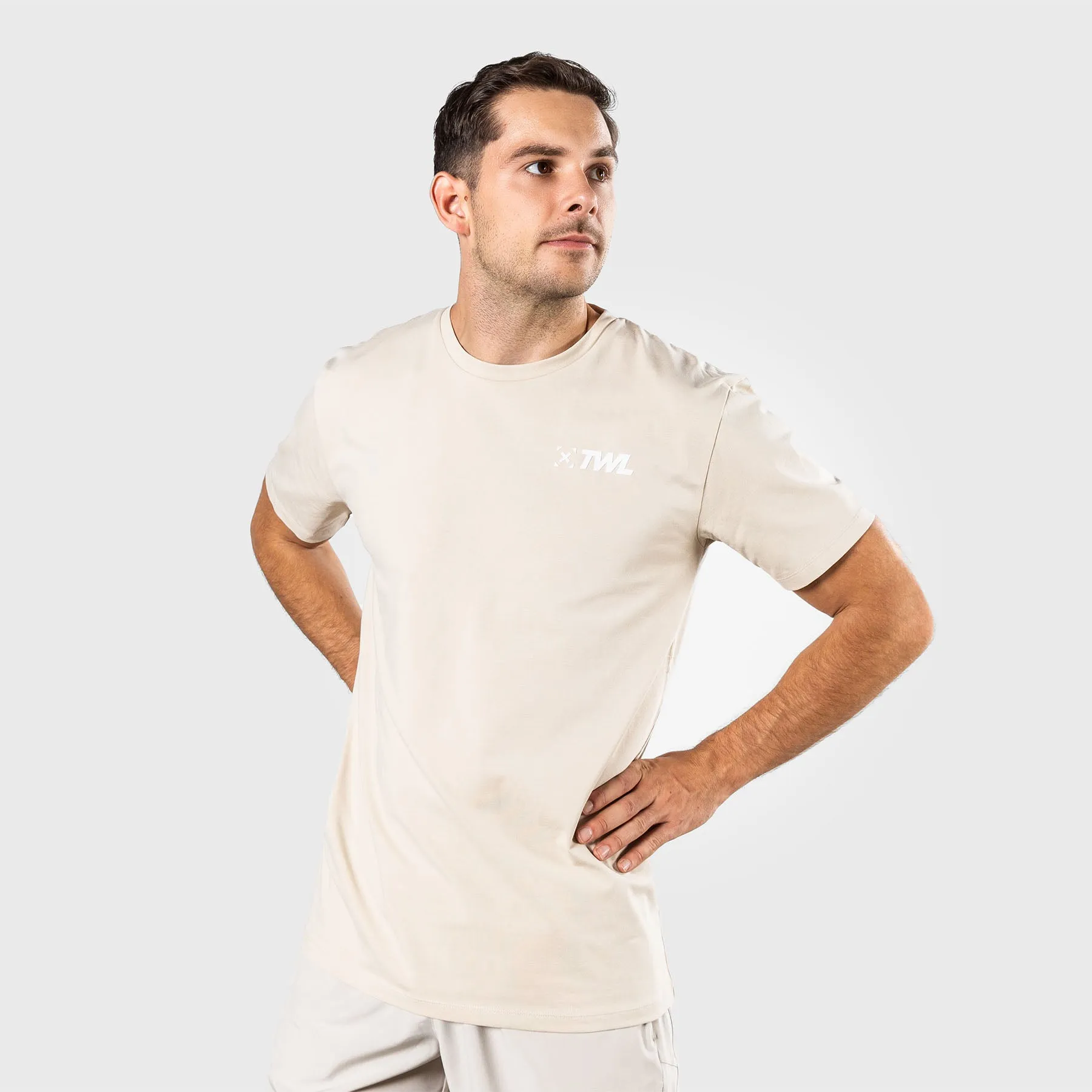 TWL - MEN'S EVERYDAY T-SHIRT - LINEN/WHITE
