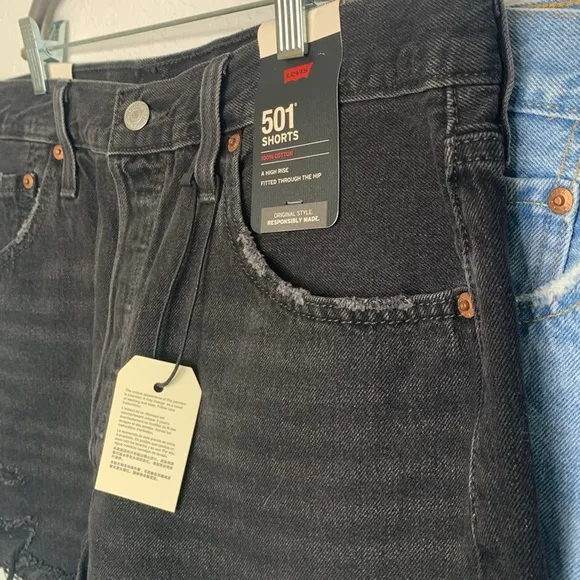 Two NWT Levi’s 501 high rise shorts