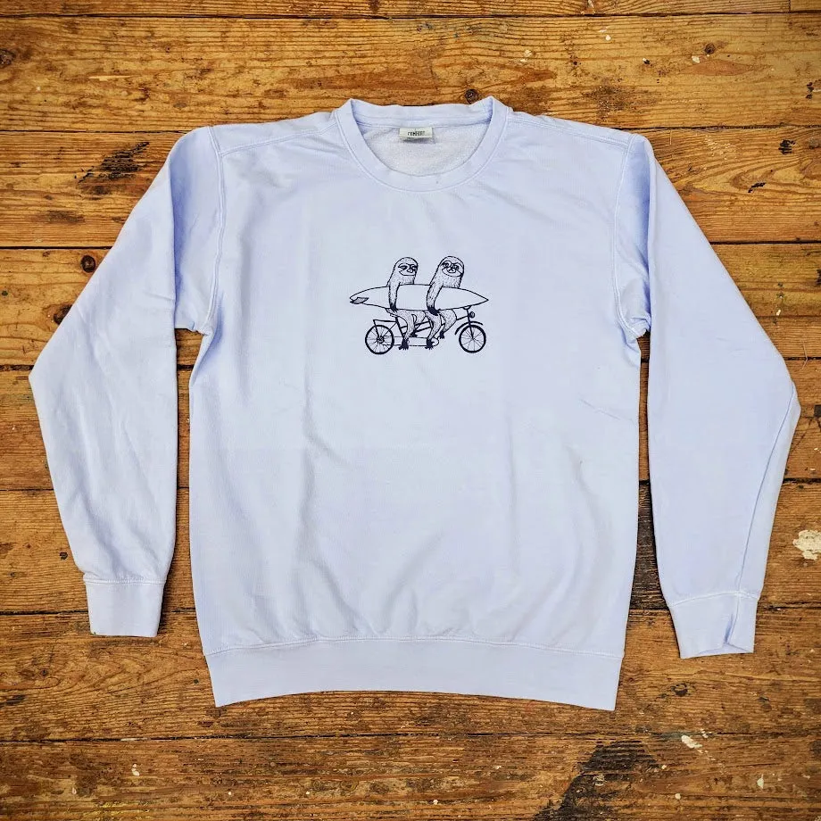 Unisex | Sloths on a Tandem Crewneck Sweatshirt
