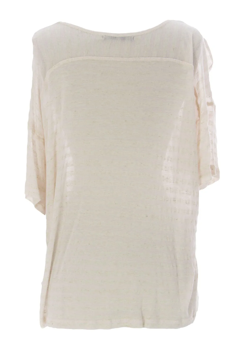 VELVET by Graham & Spencer Women's Beige/Pink Striped Short Sleeve Top $88 NEW