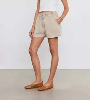 Velvet Sutton Linen Shorts - Bisque