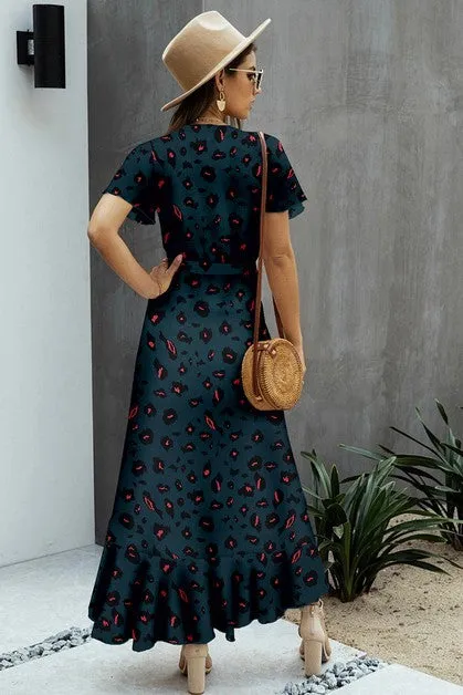 Vibrant Vista Wrap Dress