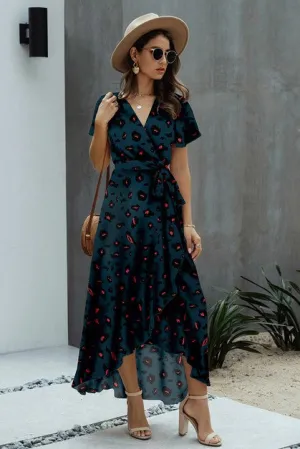 Vibrant Vista Wrap Dress
