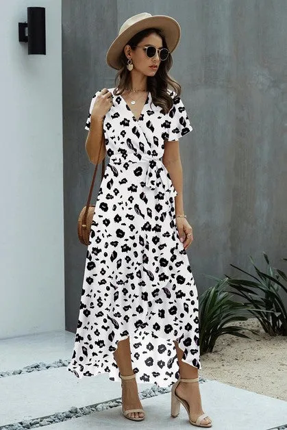 Vibrant Vista Wrap Dress