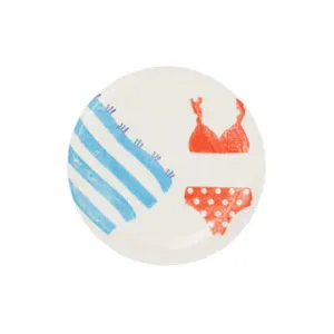 Vietri Riviera Red Bikini Salad Plate