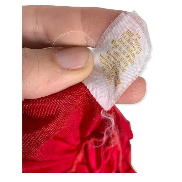 Vintage 70s Texsheen Lipstick Red Lace Negligee Romper Small