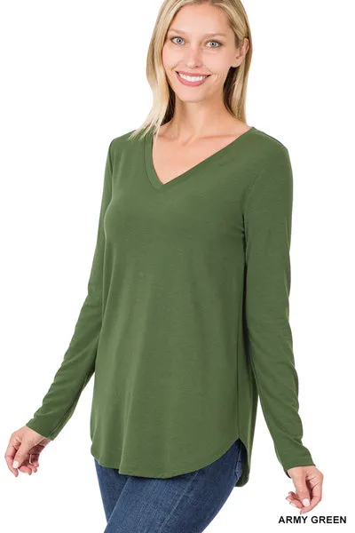 Vivi | Long Sleeve V-Neck Top