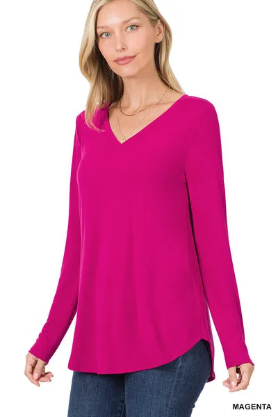 Vivi | Long Sleeve V-Neck Top