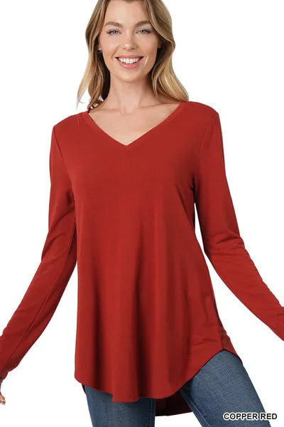 Vivi | Long Sleeve V-Neck Top