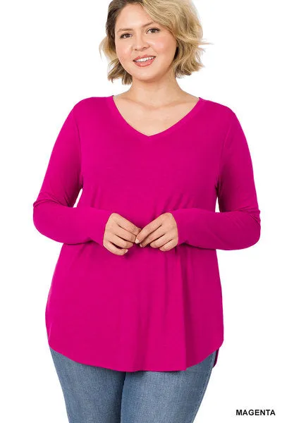 Vivi | Long Sleeve V-Neck Top