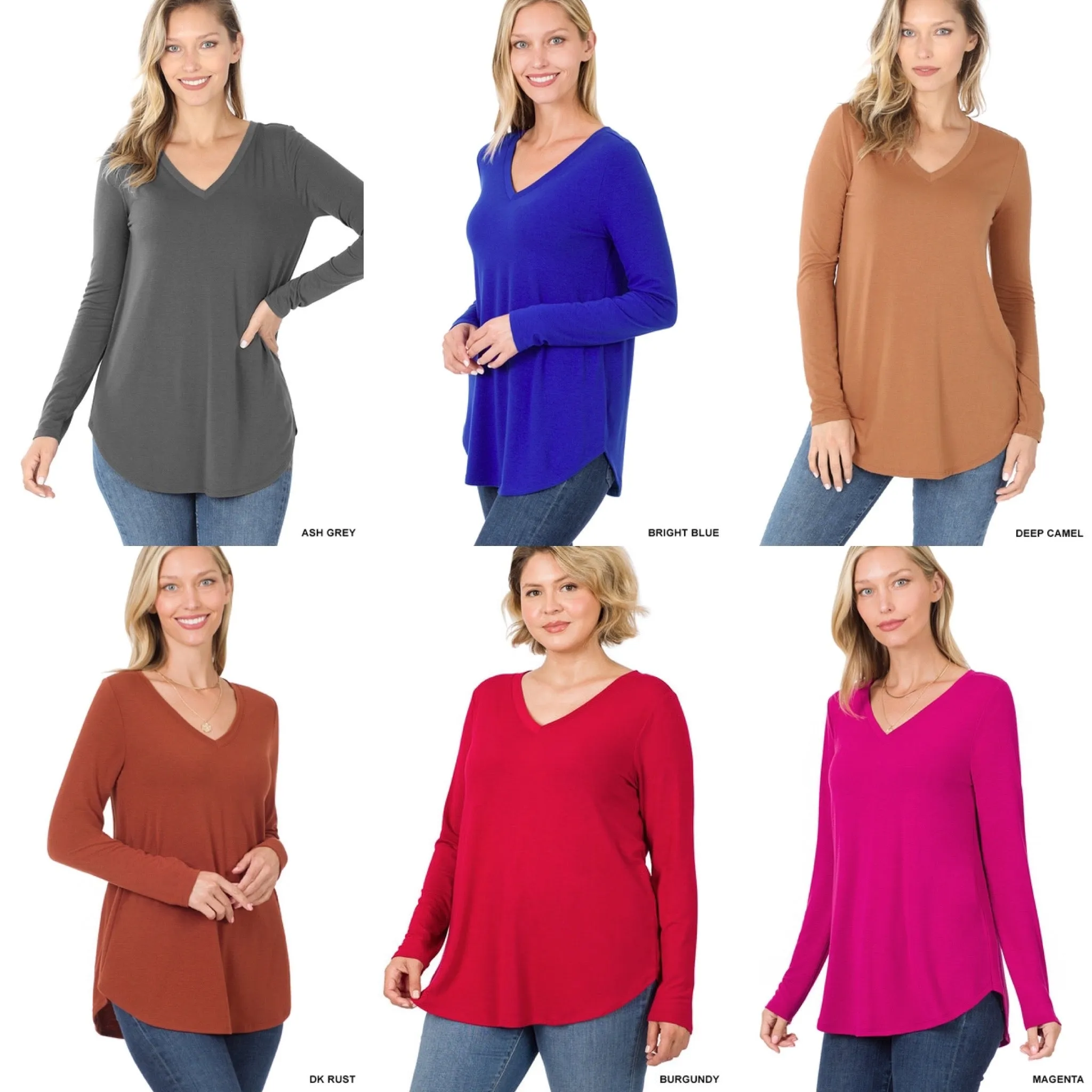 Vivi | Long Sleeve V-Neck Top