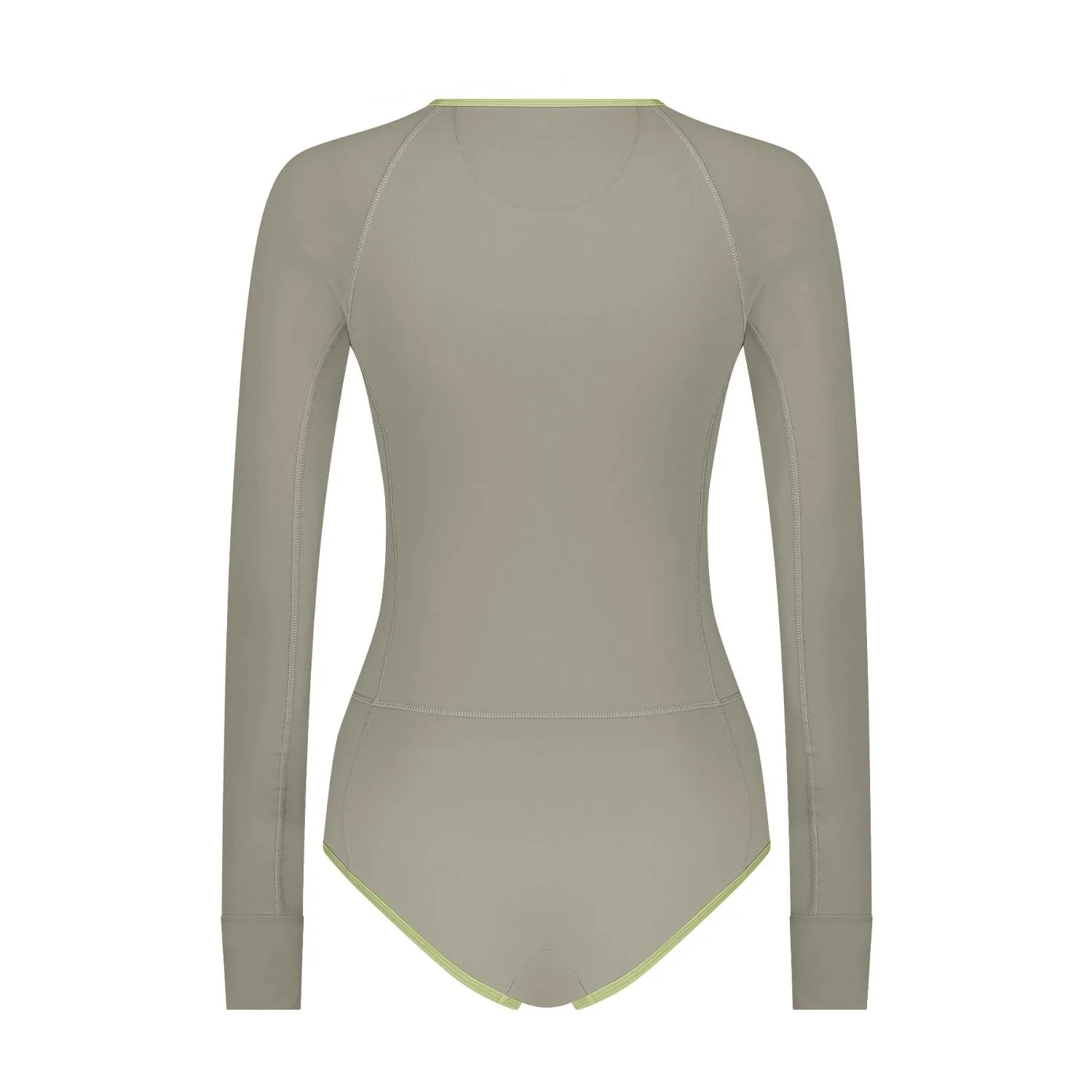 Wallien Women One Piece Longsleeve Swimsuit Moon