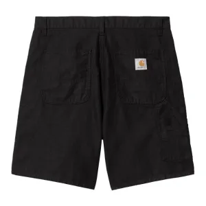 Walter Single Knee Shorts (Black Rinsed)