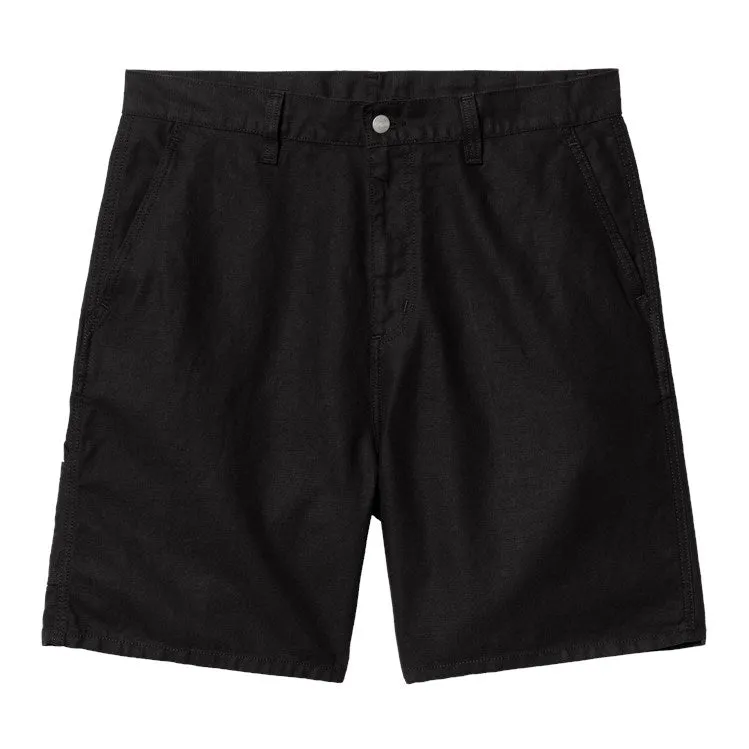 Walter Single Knee Shorts (Black Rinsed)