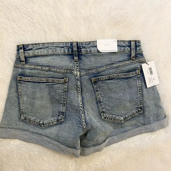 We Wore What Rolled Shorty Denim Shorts
