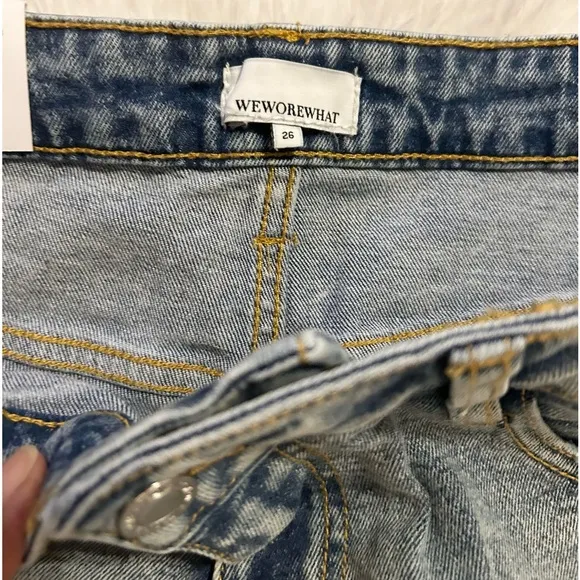 We Wore What Rolled Shorty Denim Shorts