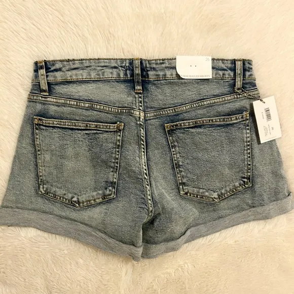 We Wore What Rolled Shorty Denim Shorts