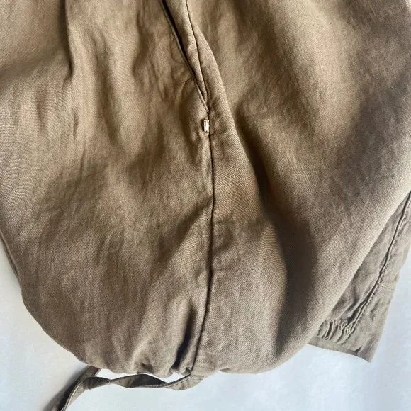 Weekend Max Mara Khaki Green Baloon Drawsting Cargo Casual Jewel Pockets Shorts