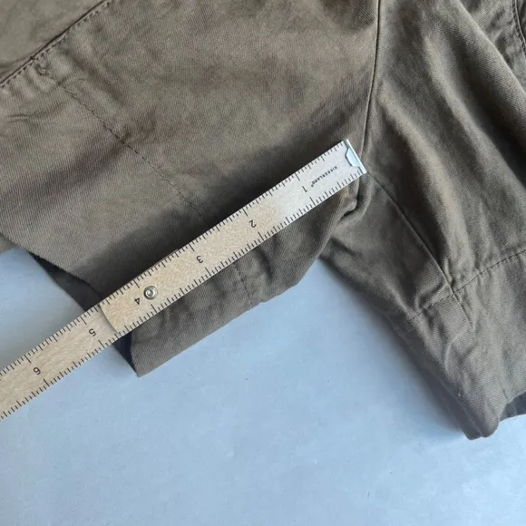 Weekend Max Mara Khaki Green Baloon Drawsting Cargo Casual Jewel Pockets Shorts