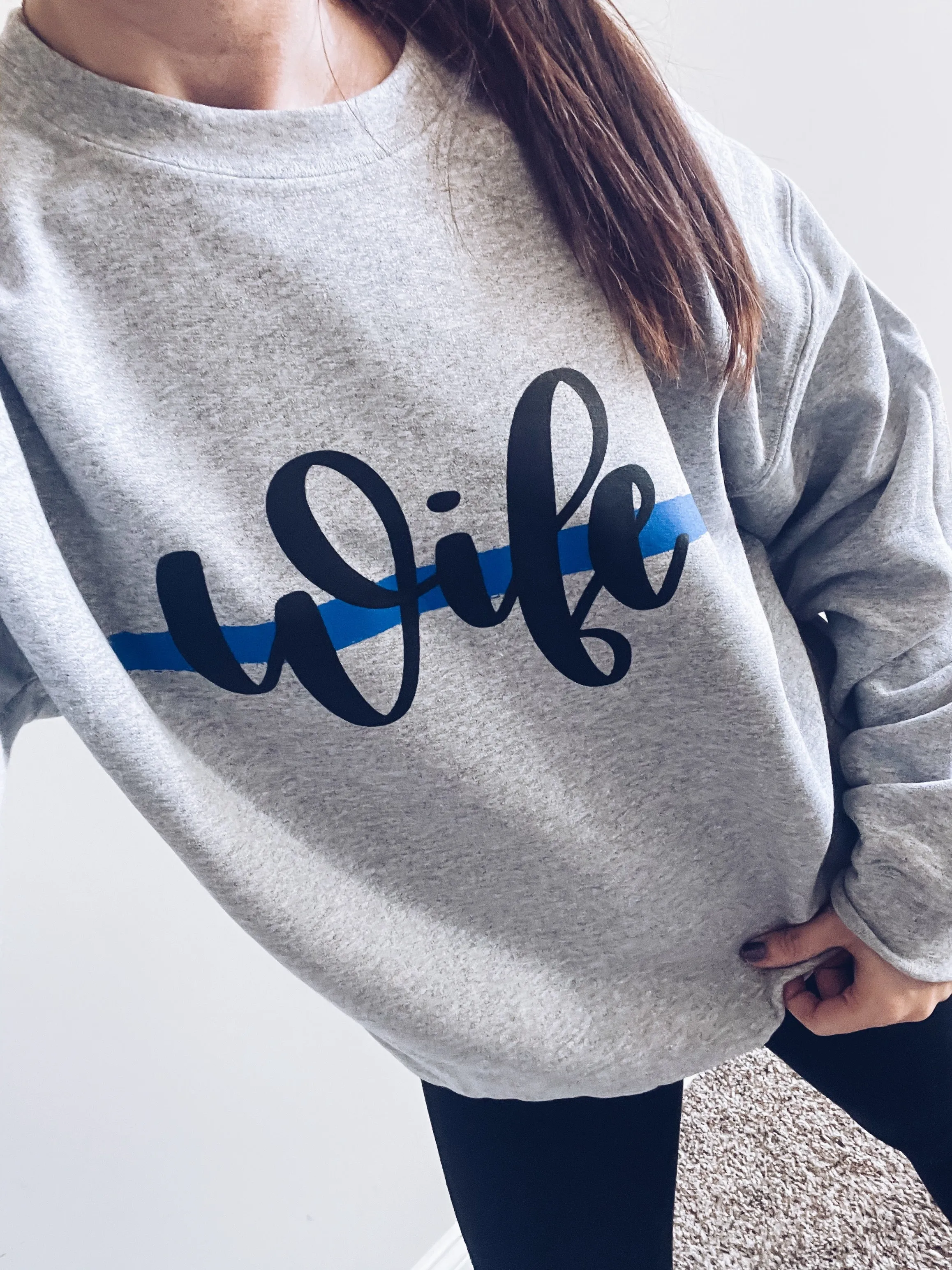 Wife Script © Unisex Crewneck Sweatshirt (Sport Grey)