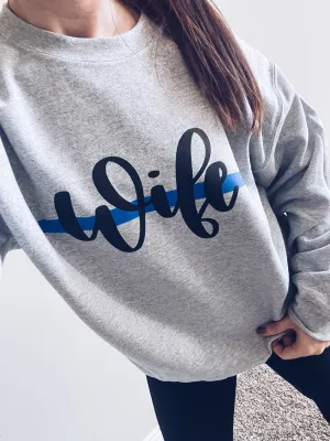 Wife Script © Unisex Crewneck Sweatshirt (Sport Grey)