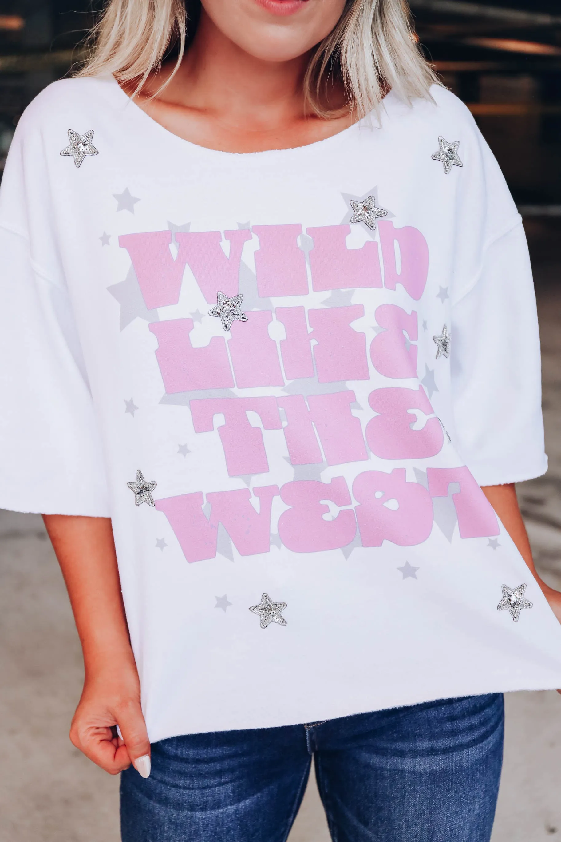 Wild Like The West Cut Off Sweatshirt