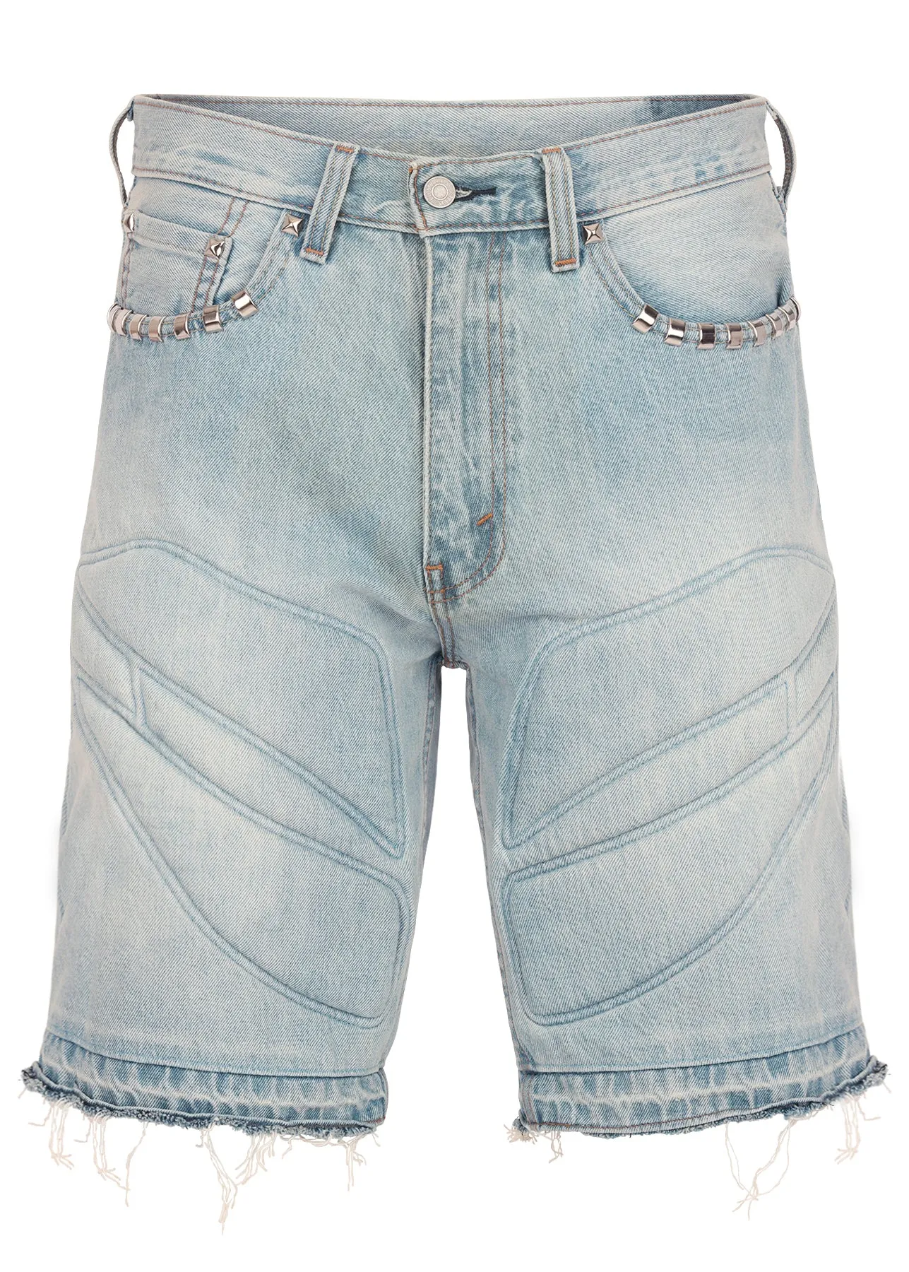 WINGED LOGO BIKER SHORTS (DENIM )