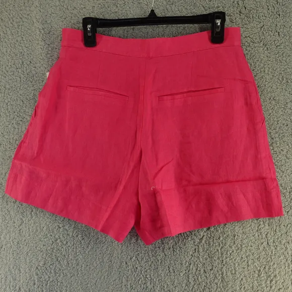 Women's Equipment Sylvette Linen Shorts Pink Size 10 NWT