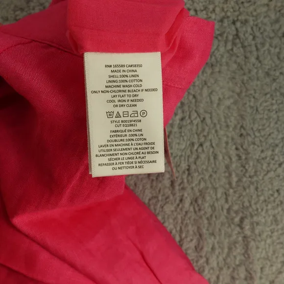 Women's Equipment Sylvette Linen Shorts Pink Size 10 NWT