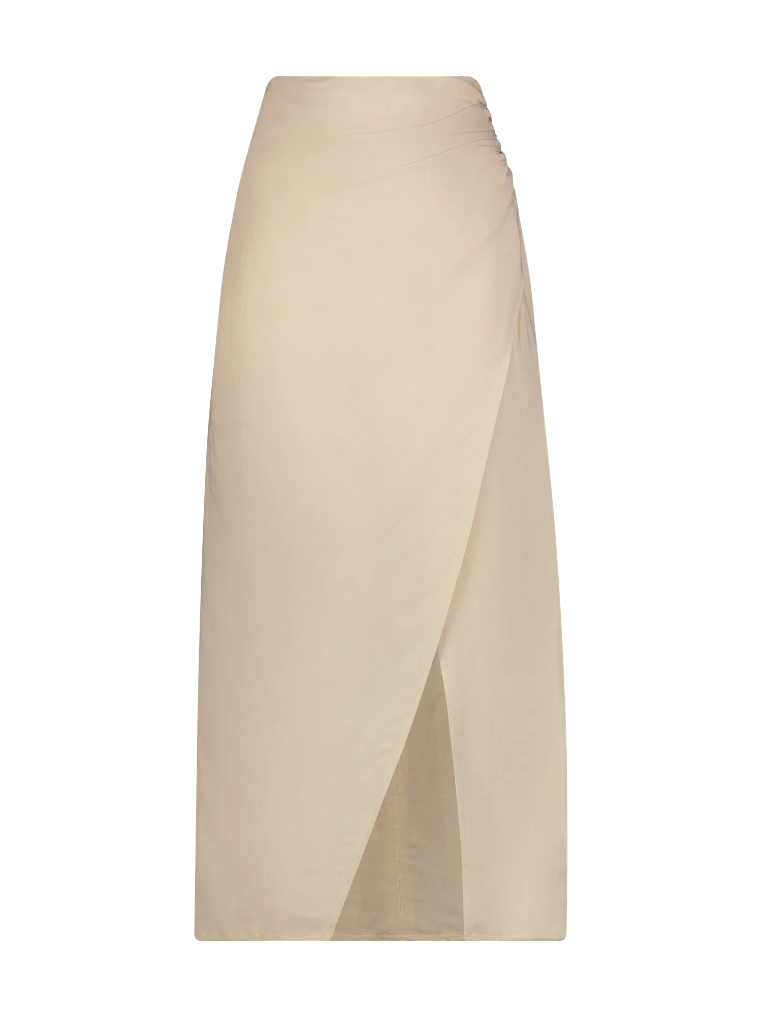 Wrap Draped Midi Skirt