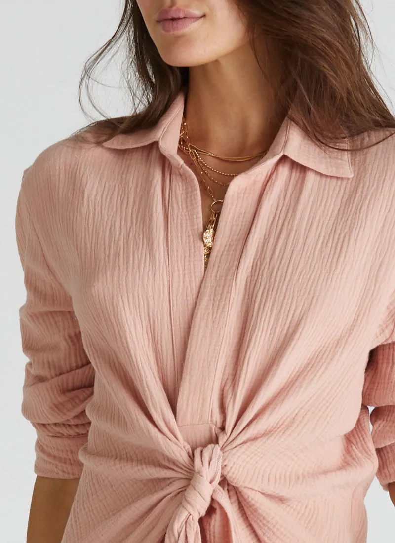 Wrap Front Shirt Dress (SAMPLE)