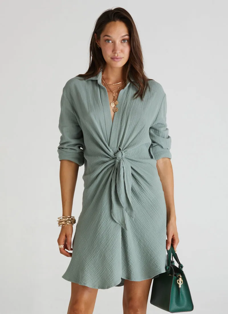 Wrap Front Shirt Dress