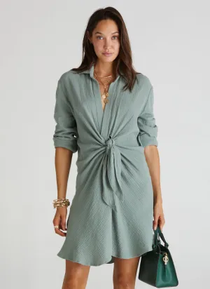 Wrap Front Shirt Dress