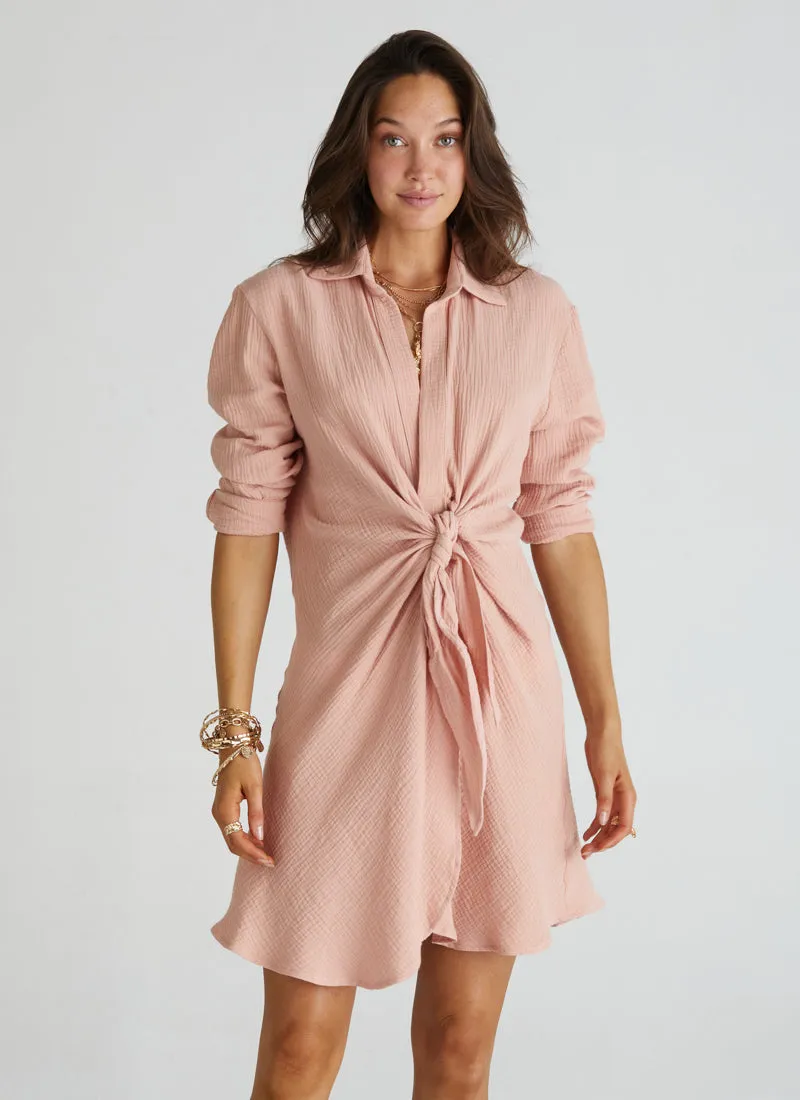 Wrap Front Shirt Dress