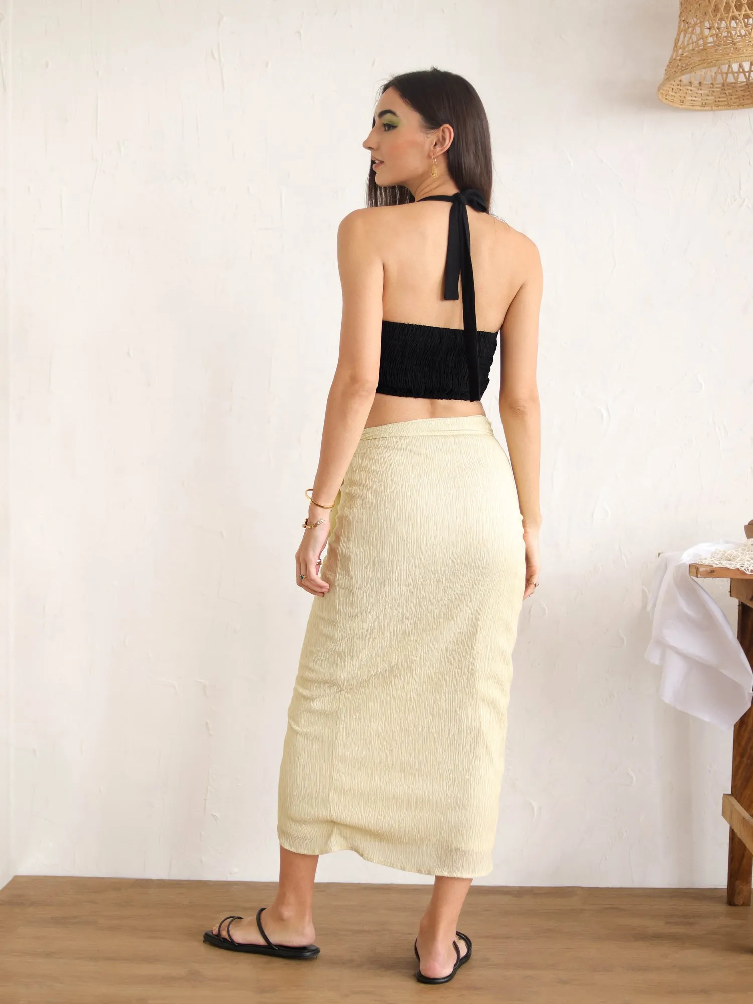 Wrap Midi skirt